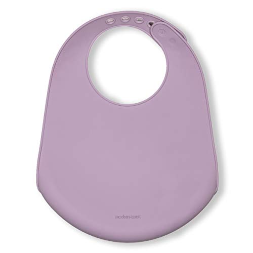 modern-twist Bucket-Bib 100% Food-Grade Silicone, Waterproof and Reusable, Mama Llama – Lovely Lavender2