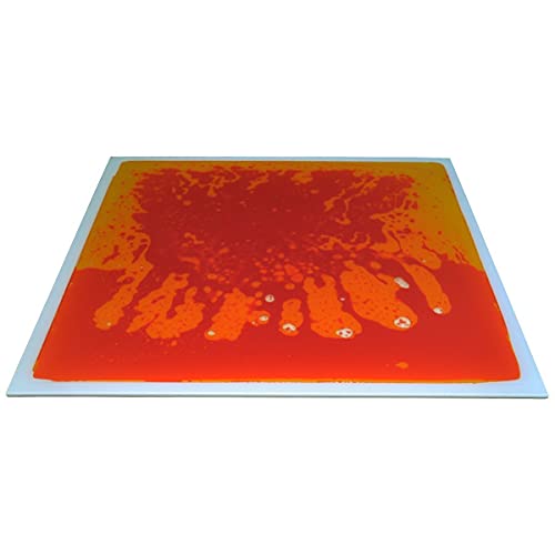 Art3d 1 Packung Liquid Fusion Floor Kinder entwickeln Mattenformen, 30 x 30 cm, gelb-rot