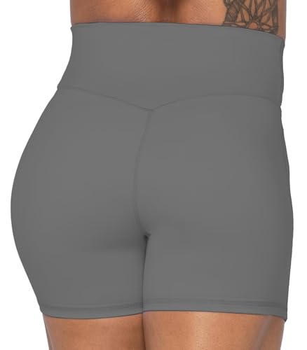 Image of Sunzel Crossover Biker Shorts for Women, No Front Seam V High Waist Yoga Workout Gym Shorts with Tummy Control | 4 Or 6-Inch Inseam, High Waisted, Tummy Control, Crossover Waist, Buttery Soft, No Front Seam, Squat Proof, Compression