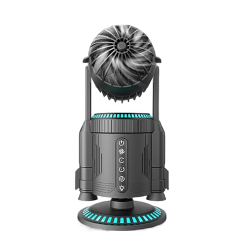 Ventilador de escritorio | Adjustable Rocket Shaped Table Fan with Light | desk fans - Extended...