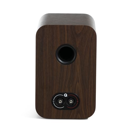 Image of Q Acoustics 3020c Bookshelf Speakers Pair Claro Walnut - 2-Way Reflex Enclosure Type, 4.75 inch Bass Driver, 0.9 inch Tweeter - Stereo Speakers /Passive Speakers for Home Theater Sound System