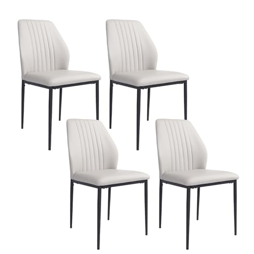 jiexi Moderne Esszimmerstühle mit metallischen Beinen und PU-Leder...