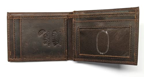 Fire Fighter Front Pocket Slim Fold Wallet Embossed Leather2