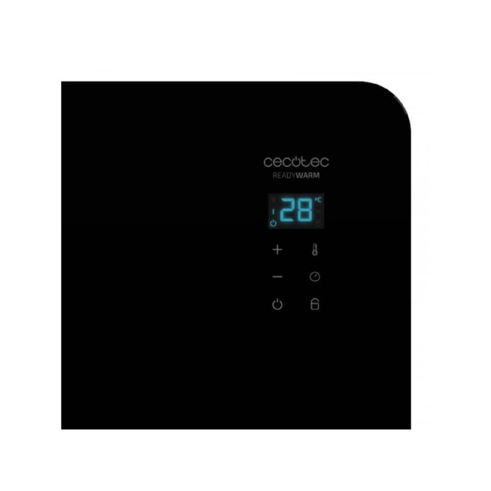 Cecotec Konwektor grzewczy ze szklanym blatem Ready Warm 6670 Crystal Connection. 1500 W, sterowanie WiFi, regulowany termostat, timer, stojak podłogowy, nadaje się do łazienki (IP24), bezgłośny