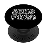 Send Food Cuisine Chef Restaurant Bread Pizza Burger Foodie PopSockets PopGrip Adhesivo