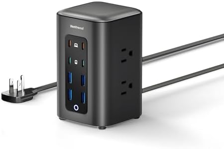 TenTrend Power Strip Tower (230W), 14-in-1 USB-C Charging Station...