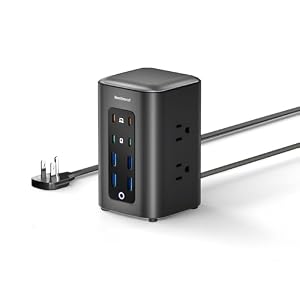 TenTrend Power Strip Tower, 230W Total Fast Charging Station for Multiple D...