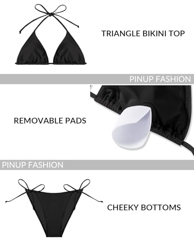 3 Piece Swimsuits Women Bikini Sets Triangle Halter Bathing Suit with Sexy Mesh Beach Cover Up3