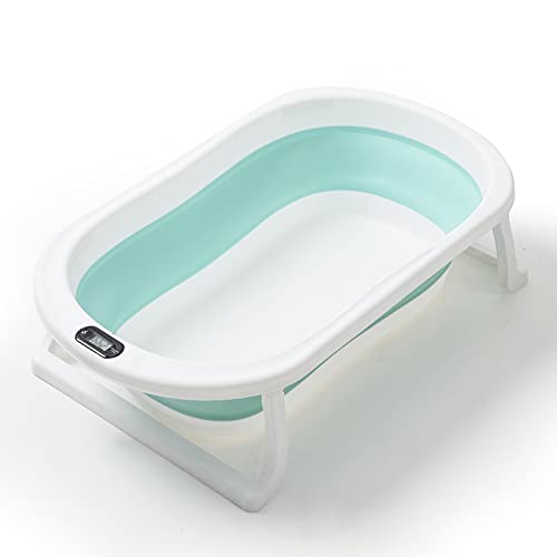 Baignoire pliante bébé RUI bleu avec tapis douche portative nouveau-né