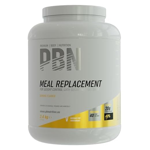 Premium Body Nutrition Sustitutivo de comidas, bote de 2.4 kg, sabor Plátano, sabor optimizado