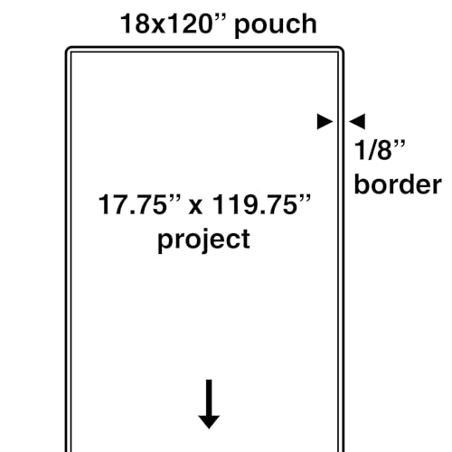 Image of Apache Map Banner Size Laminating Pouches, 5 Mil, 5 Pack, 18 x 120 Inch Pouch Size Laminating Sheets, Thermal Laminator Compatible, Super Clear, Round Corners