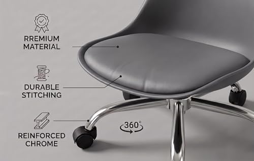 Image of Modern Arihant Bar Stool with 360 Swivel | Height Adjustable Bar Chair | Counter Stool & High Chairs | Comfortable for Home, Office, Restaurant Bar, Cafe & Cash Counter - (Grey)