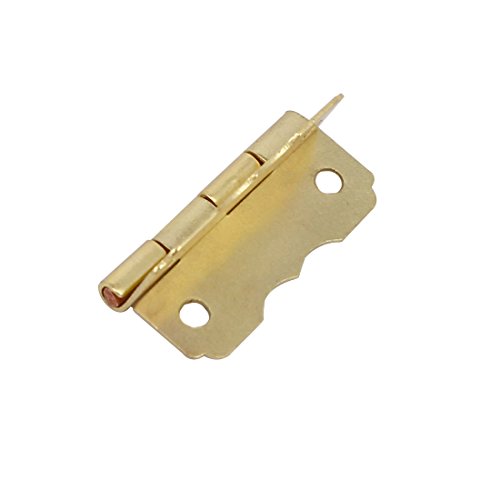 Sourcingmap Cosmetic Box Wooden Case Metal Hinges Gold Tone 30mm Length 50pcs - Image 3