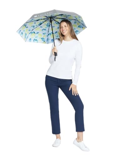Solbari Compact Sun Protective Umbrella UPF 50 | Lightweight compact umbrella with ultra-reflective silver canopy and opaque underside for travel and everyday use product thumbnail 13