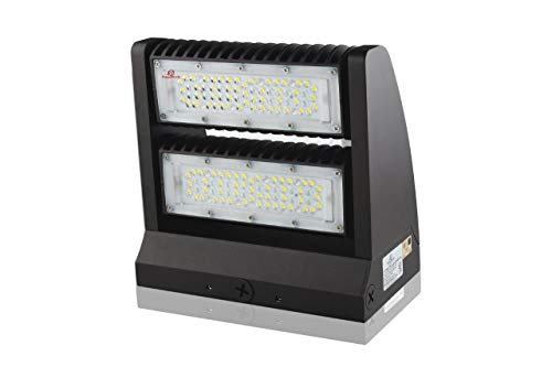 Ruggedgrade 10,600 Lumen - 80 Watt Rotating Wall Pack - High Efficiency 130 Lumen To Watt - Brown #TOP7