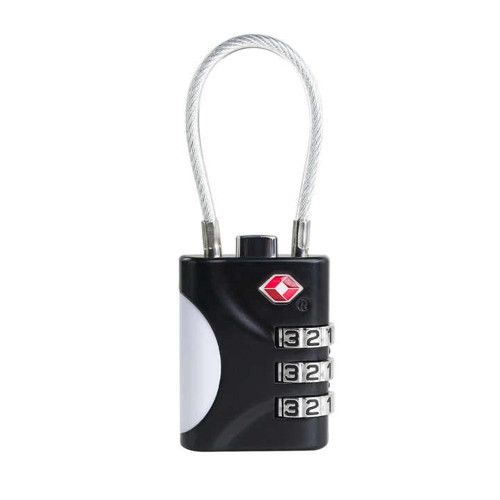 QUIRA Luggage Padlock Cable Combination Lock 3 Digit Combination Lock for LuggageTravel Bag Locks-image-15