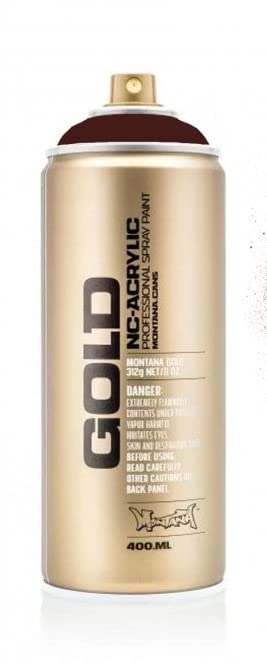 Montana Oro - Pintura acrílica en aerosol (negro rojo G3080) semi brillante, multiusos para madera, metal, hormigón, vidrio y bricolaje lata de 400 ml