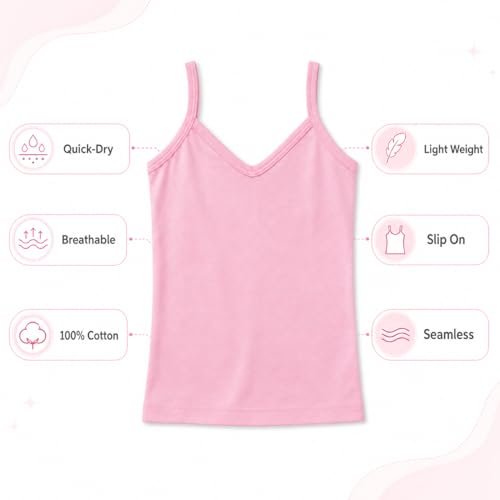 Image of Cotton Girls Slips (Pack of 6)