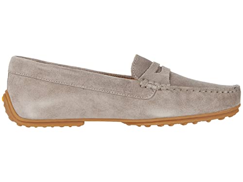 Image of Samuel Hubbard Free Spirit for Her - Loafers for Women - Suede Interior - Rubber Outsole - Penny Keeper Strap Lunar Gray Suede /Gum Sole 8 B - Medium