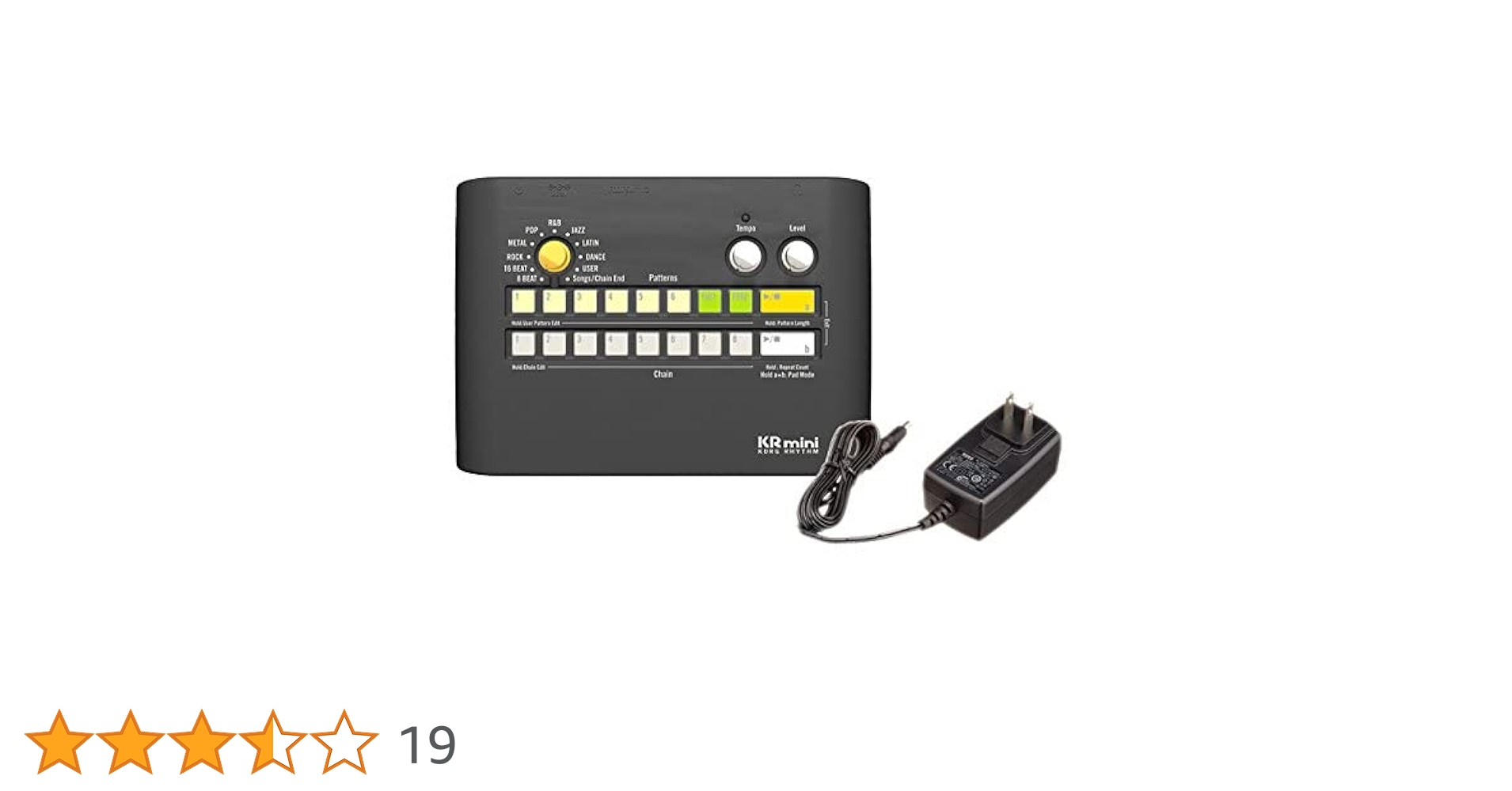 【新品】KORG KR mini リズムマシン　本体と純正アダプター Amazon | KORG リズムマシン KR mini ACアダプター&ペダルセット