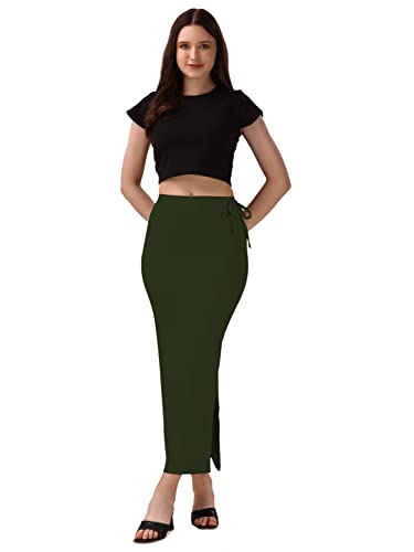 Image of Mehrang Microfiber Saree Shapewear Petticoat for Women, Cotton Blended Shape Wear Dress for Saree