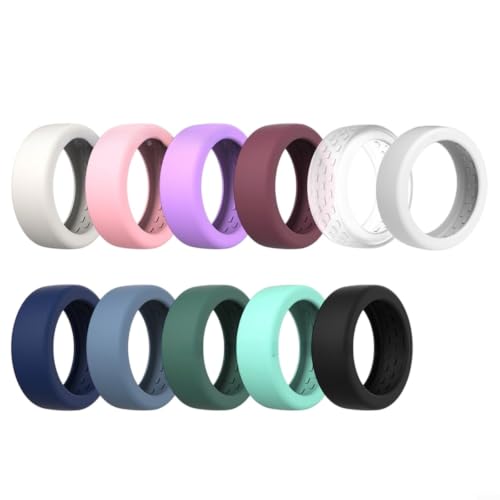 Gettimore Lot de 11 coques de protection en silicone pour oura Ring 5, douces, légères, anti-rayures, couleurs vives, pour tailles 6 à 13 (S)