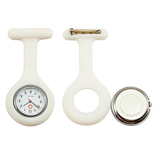 TRIXES Montre de Poche pour Infirmierère – Support en Silicone Blanc – vue 6