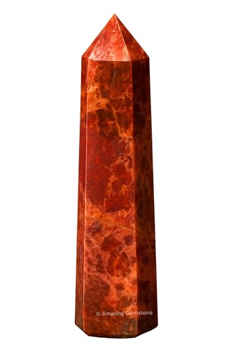Image of Amazing Gemstone Brecciated Jasper Crystal Towers ~ Natural Healing Crystal Point Obelisk for Reiki Healing and Crystal Grid (3 inch to 4 inch INCH)