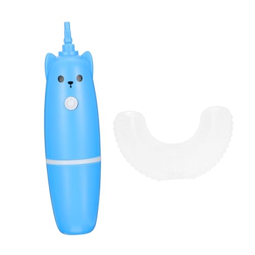 PEPLAYTAL Cepillo Eléctrico Infantil U Shaped con Cerdas Suaves y Silencioso para Cuidado Bucal Completo Azul