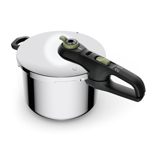 Tefal Secure Trendy Schnellkochtopf induktion 6l, 2-Stufen-Garregler: Intensivstufe 117°C,...