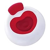 BESPORTBLE Aufblasbarer Outdoor sitzsack mit Rückenlehne Faltbares Lounge Sofa aus Strapazierfähigem PVC Praktischer Luftsessel für Strand Reisen und Festivals Komfortabler Luftstuhl in Rot