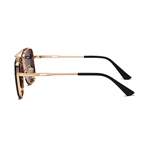 Image of Dervin UV Protected Driving Pilot Gradient Square Metal Body Sunglasses for Men and Women