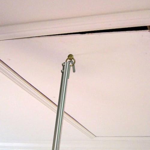 IMCCZONY Set mit Leiterzugsystem für Dachbodentreppe, enthält 1 Verlängerungsstange für Dachböden bis zu 100 cm und 1 Aufbewahrungshaken