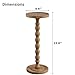 iFaveorr Small Side Table, Rubberwood‌ Drink Table for Small Spaces, Solid Wood Pedestal Coffee Tables, Round End Tables for Living Room, Sofa Couch, Bedroom, Corners, and Office (Brown, 9.4 inch)