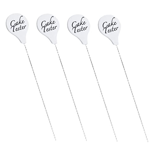 Ciieeo 4Pcs Stainless Steel Cake Tester Probes Reusable Kitchen Cake Test Tool for Baking Cakes Brownies Cupcakes Easy to Clean for Baking
