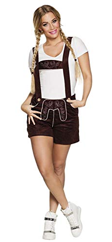 Boland 83865 - Lederhose Erika, Größe M, kurze Hose in Leder-Optik,...