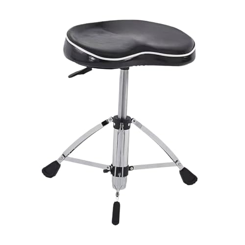 PEWETE ドラムスローン、ドラムチェア 高さ調節可能 ポータブル 滑り止め脚付き 頑丈 オートバイスタイル パッド入りドラムシート ドラムスツール