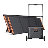 𝐉𝐚𝐜𝐤𝐞𝐫𝐲 𝐒𝐨𝐥𝐚𝐫 𝐆𝐞𝐧𝐞𝐫𝐚𝐭𝐨𝐫 𝟑𝟎𝟎𝟎 𝐍𝐞𝐰 3072Wh ポータブル電源 200W ソーラーパネル 2枚 折り畳み式 キャリーカート 1台 4点セット 2.5時間満充電 定格出力3000W 瞬間最大6000W 耐荷重 80Kg 台車 家庭用 アウトドア用 UPS機能 純正弦波 AC100V 50Hz/60Hz対応