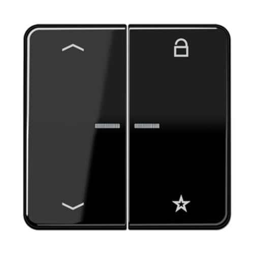 Touche capteur eNet Symbole volet CD Noir interrupteur
