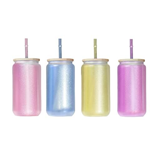 LP_4-Pack Color Changing Frosted Glass Sublimation Tumbler wLid (16oz) (Mixed Colors) disponible en Yaxa Peru