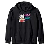 Photo Gallery gatto ramen kawaii otaku felpa con cappuccio Photo Gallery gatto ramen kawaii otaku felpa con cappuccio