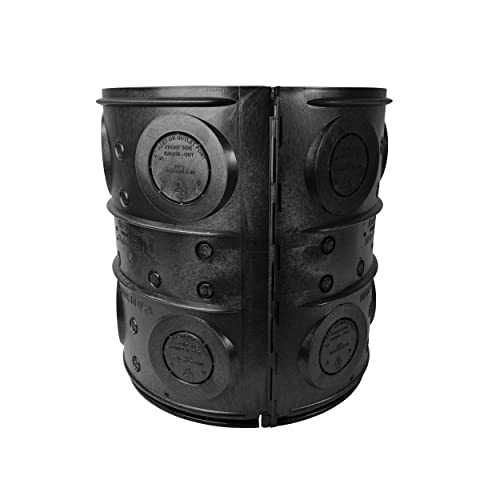 Nds Fwas24 50 Gal. Flo Stormwater Dry Well System Kit With 3 Side Panels & 1 Cover, Ideal For Rainwater Collection, Black #TOP4