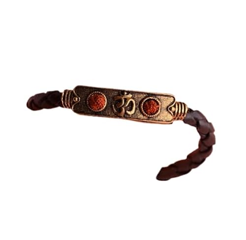 ONE SKY SHOP OM Rudraksh Bracelet, Hindu Tradition Mahadev Bracelets Kada, Evil Eye Protection Shiva Bangle for Unisex