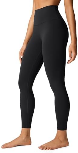 CRZ YOGA Womens Butterlift High Waisted Workout Leggings 25" - Pilates Gym Athletic Yoga Pants Buttery Soft Black Small