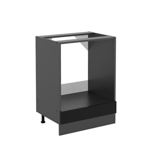 Vicco Meuble pour Four R-Line, Noir Haute Brillance, 60cm sans PT, pour Une Combinaison Libre au Sein de systèmes de Cuisine modulaires