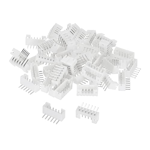 Connecteur 6 broches 2mm angle droit blanc MECCANIXITY embase mâle pour PCB et carte