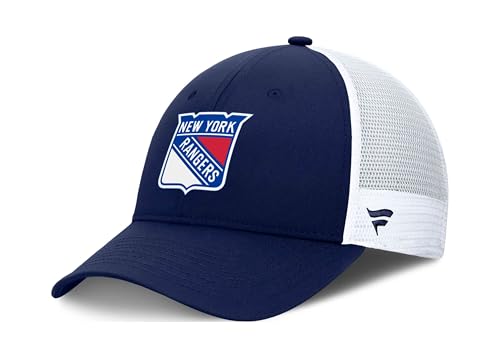 Casquette NHL New York Rangers Fanatics bleu marine en taille unique style snapback