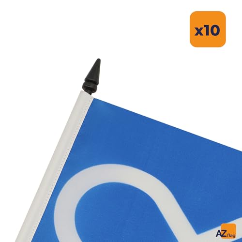 Drapeaux de table Métis de bureau en polyester de qualité supérieure - Ensemble de 10 AZ FLAG