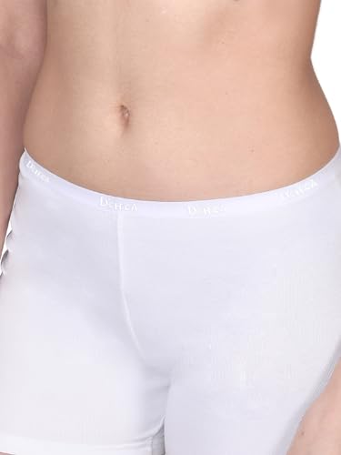 Image of DChica Essentials Girls Boyshorts Panties, Bloomers for Girls with Good Hip Coverage & Inner Elastic, Seamless, High Rise Underwear Shorts for Teenagers (Pack of 1 & 2) Solid Color Panties