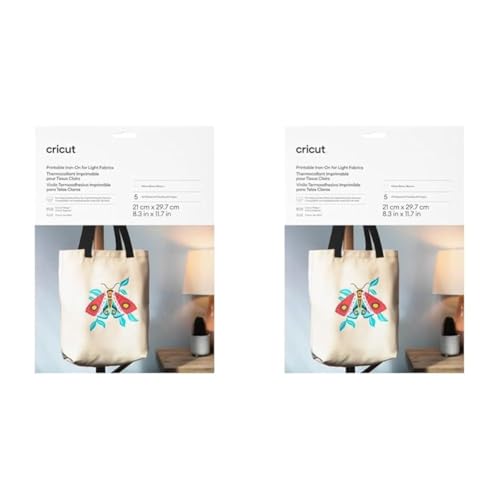 Papier transfert thermocollant Cricut imprimable format A4 textile clair